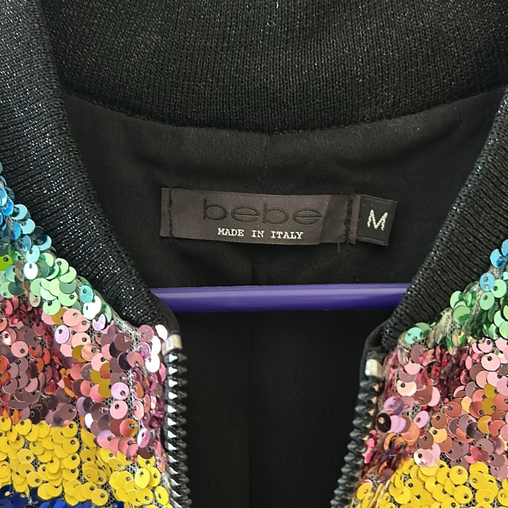Bebe sequin bomber jacket - image 2